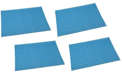Tischsets abwaschbar blau 45,5cm x 30cm - 4 Stück