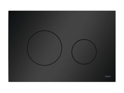 TECEloop WC-Betätigungsplatte Kunststoff für Zweimengentechnik, schwarz matt