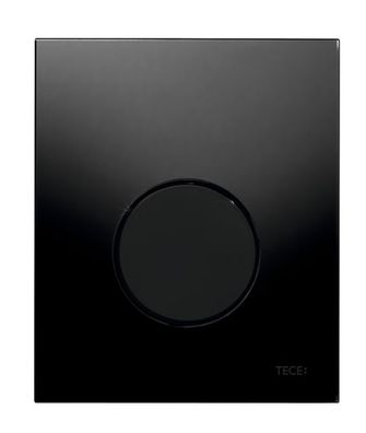 TECEloop Urinal-Betätigungsplatte m. Kart. Glas schwarz Taste schwarz