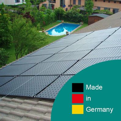 Schrägdachset Solarheizung OKU für 18 - 56 m² Wasseroberfläche