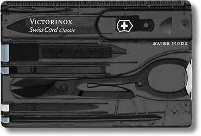 Victorinox Swiss Card Classic schwarz transparent Blister
