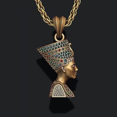 Niedliche Ägytische Pharao Kette im Gold oder Silber Style
