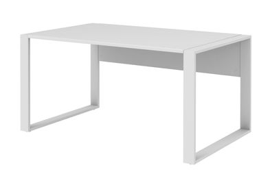 Schreibtisch 150x74x80 cm weiß Bürotisch Arbeitstisch Kufengestell Metall NEU