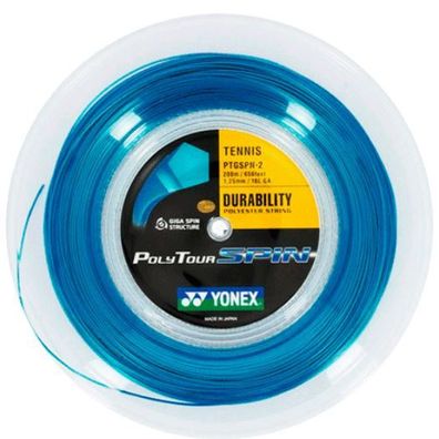 Yonex Poly Tour Spin 1.25 mm blau 200 m Tennissaite