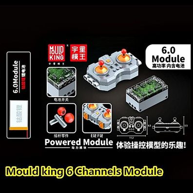 Mould King M0019-6.0 Powered Module, inklusive wiederaufladbarer Fernbedienung