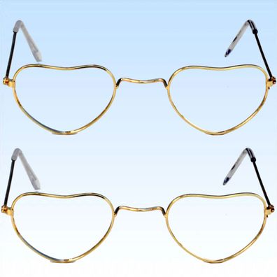 2 x Herzbrille Liebesbrille Brille in Herzform Unisex Liebe Brillen Glaslos