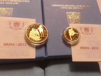 20 + 50 euro 2012 PP Vatikan Papst Benedikt XVI. Bekehrung Hl. Paulus 21g Gold