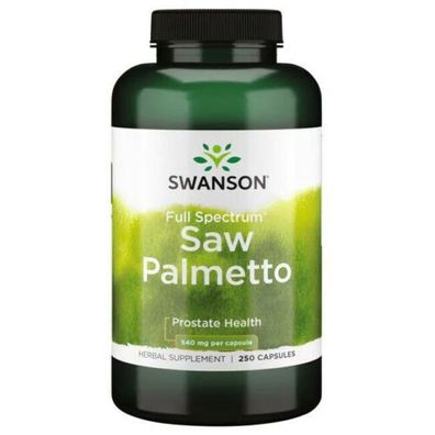 Swanson Saw Palmetto 540mg - 250 Kapseln sägepalmenextrakt Serenoa repens