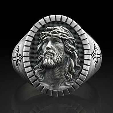 Cooler Jesus Religion Ring für Männer