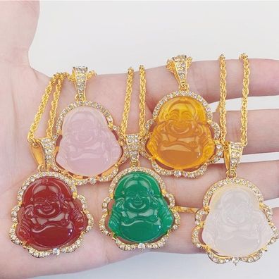 Schöne Jade Buddha Kette in 4 Farben
