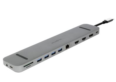 Plusonic USB-C Docking Adapter/ Hub 9in1 with HDMI/ DP/ LAN/ USB
