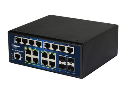 ALLNET Switch industrial full managed Layer2+ 20 Port • 20x GbE • PoE Budget 240W ...