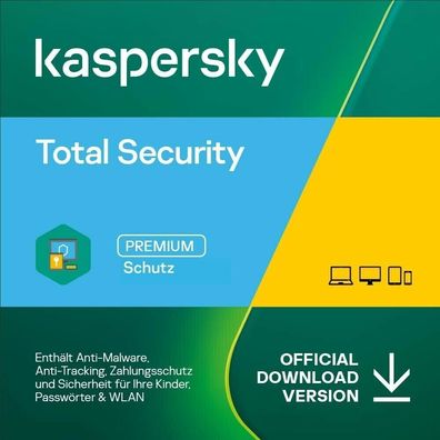 Kaspersky Total Security 1-5 Geräte 1 Jahr 2023 PC Aktuelle Version NEU