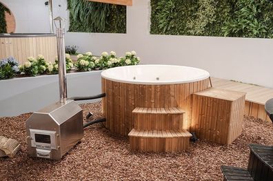 Hot Tub JADE 200 Thermoholz Spa Deluxe Clean UV Whirlpool SwimSpa Badefass Holz