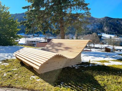 Himmelsliege Bodensee Relaxliege für drei Personen Lärchenholz Holzliege 160cm