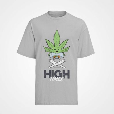 Bio Herren T-Shirt 420 Weed All Day funny Marihuanablatt Smoke Weed