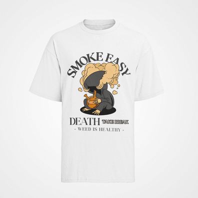 Bio Herren T-Shirt 420 Smoke Easy Death Take Break Weed is Healthy
