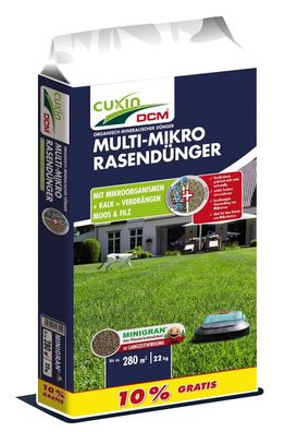 Cuxin DCM Multi Mikro Rasendünger Minigran NPK-Dünger 7-4-17 22 kg