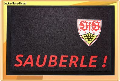 VfB Stuttgart Fußmatte Sauberle! Matte Fußabtreter Türmatte Gr. 59x39cm NEU