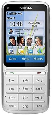 Nokia C3-01 Touch and Type Silber - Neuwertiger Zustand ohne Vertrag DE Händler