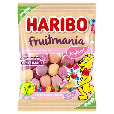 Haribo Fruitmania Joghurtbärchen Weingummi Fruchtgummi Tüte 160g