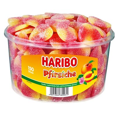 Haribo Pfirsiche gezuckete Fruchtgummi mit Pfirsichgeschmack 1350g