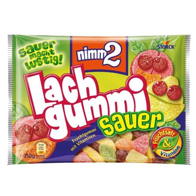 Storck nimm2 Lachgummi saure Fruchtgummis mit Vitaminen 250g