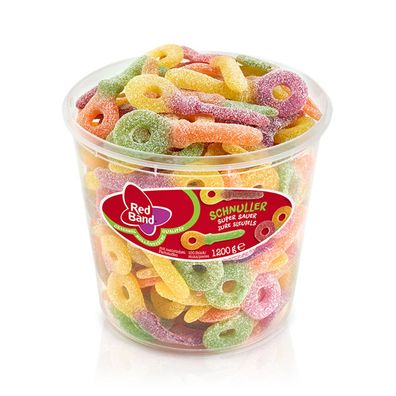 Red Band extra saure Fruchtgummi Schnuller sauer gezuckert 1200g