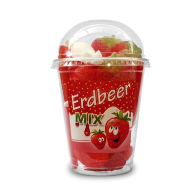 Snack Service Erdbeer MIX Becher Frucht und Schaumgummi Mischung 200g