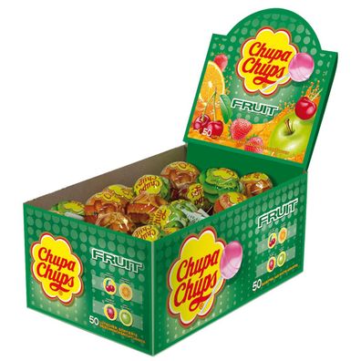 Chupa Chups Fruit Fruchtige Lollis im 50er Kassendisplay 600g