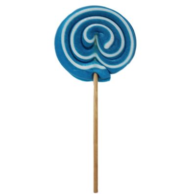 Spiral Lolly Boy blau weiß großer Lutscher mit Ananasgeschmack 80g