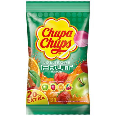 Chupa Chups Frucht Lutscher 120 Lollies im Nachfüllbeutel 1440g