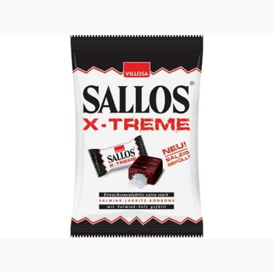 Sallos X Treme Hartkamellen mit Lakritz Salmiak Salz Füllung 150g