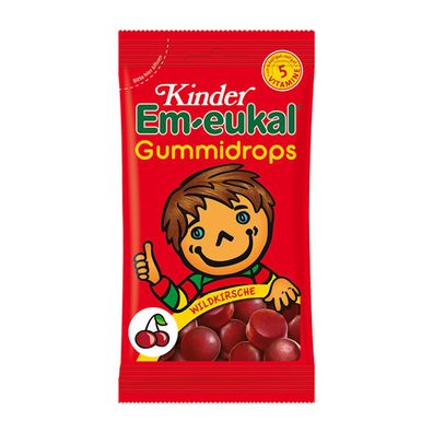 Em eukal Kinder Wildkirsche fruchtige Gummidrops mit 5 Vitaminen 75g