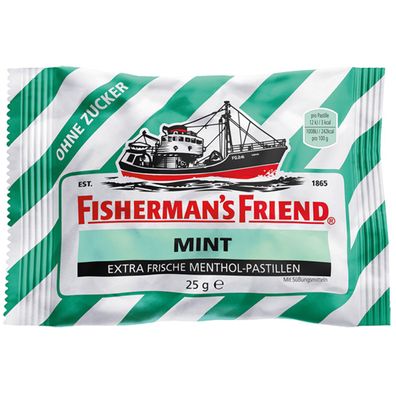 Fishermans Friend Mint frische Menthol Pastillen ohne Zucker 25g
