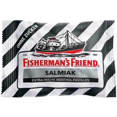 Fishermans Friend Salmiak frische Menthol Pastillen ohne Zucker 25g