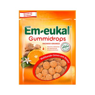 Em eukal Gummidrops Ingwer Orange mit feiner Zuckerkruste 90g