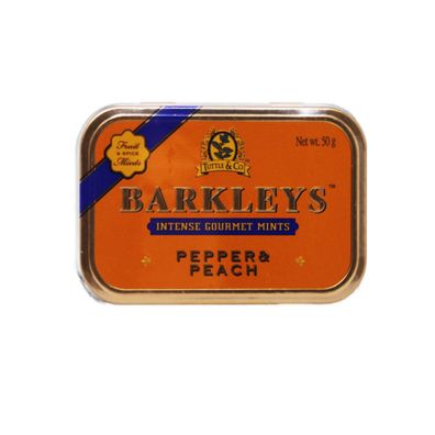 Barkleys Pepper und Peach Dragees mit Pfeffer und Pfirsich 50g
