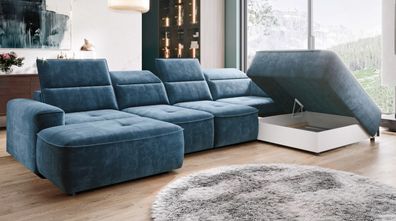 Sofa Wohnlandschaft Cosmo XL Stoffsofa mit Stauraum Bettkasten