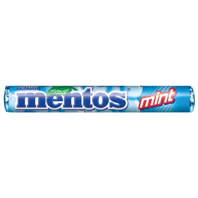 Mentos Mint Dragees knackige Kaubonbons mit frischem Minzgeschmack 38g