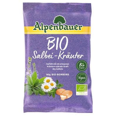 Alpenbauer Bio Salbei Kräuter Bonbons wilder Salbei Laktosefrei 90g