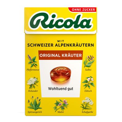 Ricola Original Kräuter mit Schweizer Alpenkräutern Böxli 50g