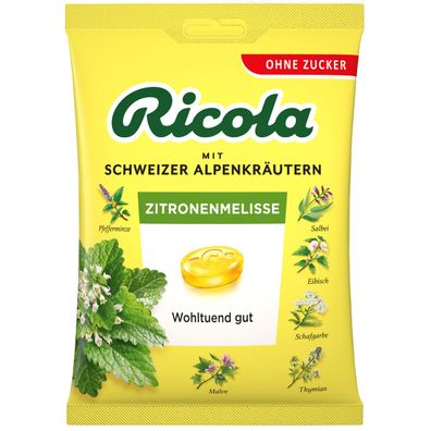 Ricola Zitronenmelisse Schweizer Alpenkräuter Bonbon ohne Zucker 75g