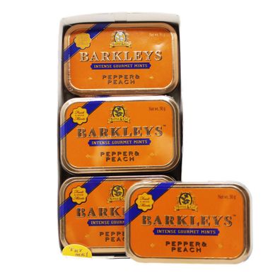 Barkleys Pepper und Peach Dragees Pfeffer und Pfirsich 50g 6er Pack