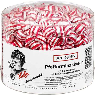 Küfa Pfefferminzkissen Lutschbonbons mit Schokocremefüllung 1500g
