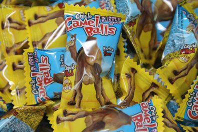 Bubble Gum Boom Camel Balls mit flüssiger Kirschfüllung einzeln 5g