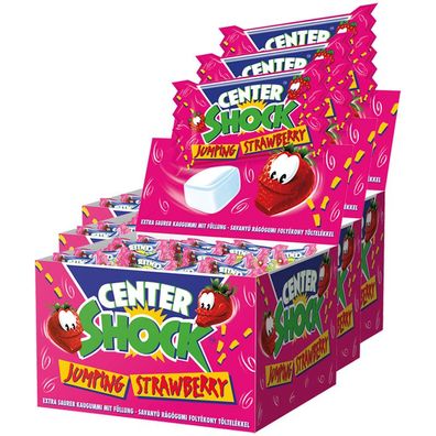Center Shock Jumping Strawberry Kaugummi extra sauer 400g 3er Pack