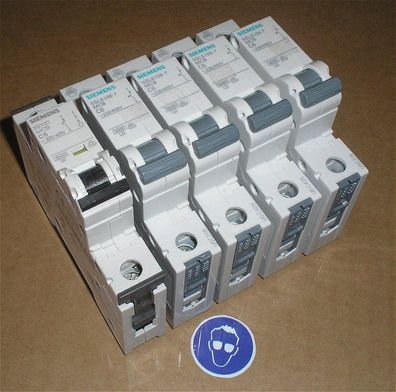 Leitungsschutzschalter LSS Automat C6 A 1polig Siemens 4x 5SL6106-7 1x 5SY61
