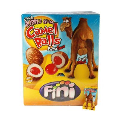 Bubble Gum Boom Camel Balls mit flüssiger Kirschfüllung Display