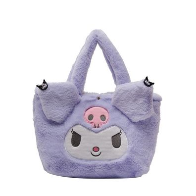 Cute Kuromi Tragetasche Plüsch Tote Tasche Lila Ca.26x19x6cm Geschenk